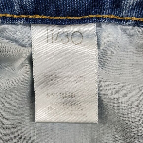 Simple Society Womens High-Waisted Half Bleached Boyfriend Jeans Size 11/30 - Picture 6 of 12